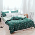 Green duvet cover queen organic  cotton comforter sets floral bedding set